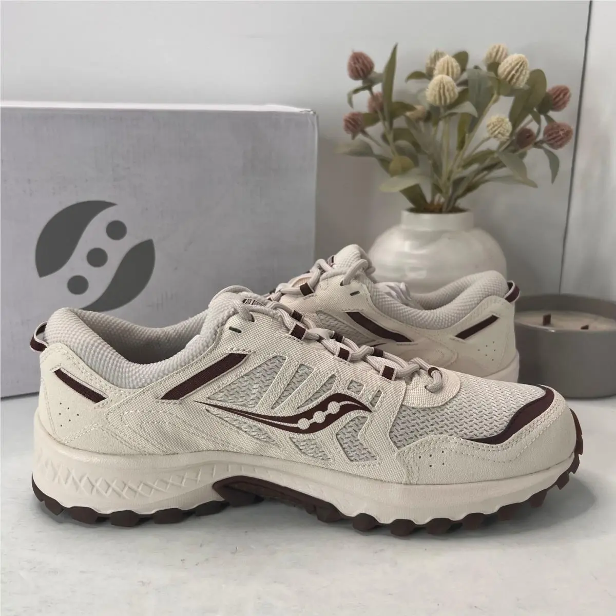 Saucony shoes - Saucony Grid Peak - Grid Peak - Sand Burgundy (UPC: 195020083338) 4