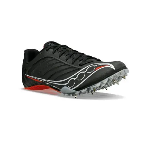 Saucony Men`s 10 Running Spitfire 5 Spikes Track Field Black Sprint-400M