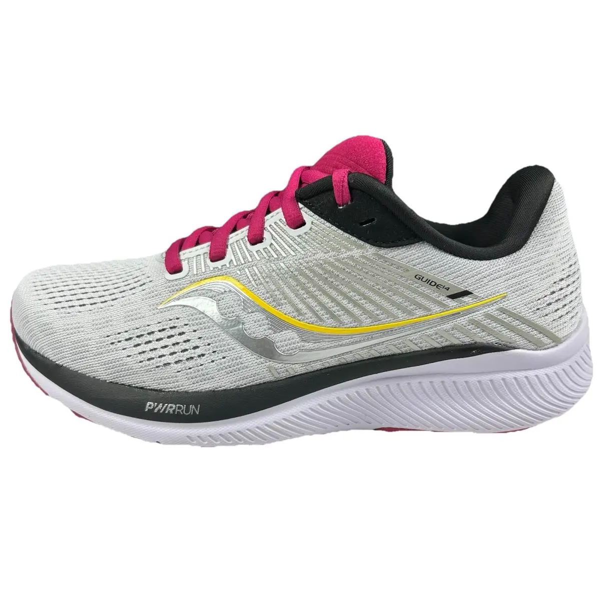 Saucony Guide 14 Womens Running Shoes Size 6.5 Alloy/cherry Athletic Sneakers