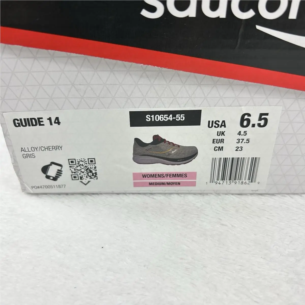 Saucony shoes - Saucony Guide - Guide - S10654 - Alloy/Cherry (UPC: 0194713918629) 12