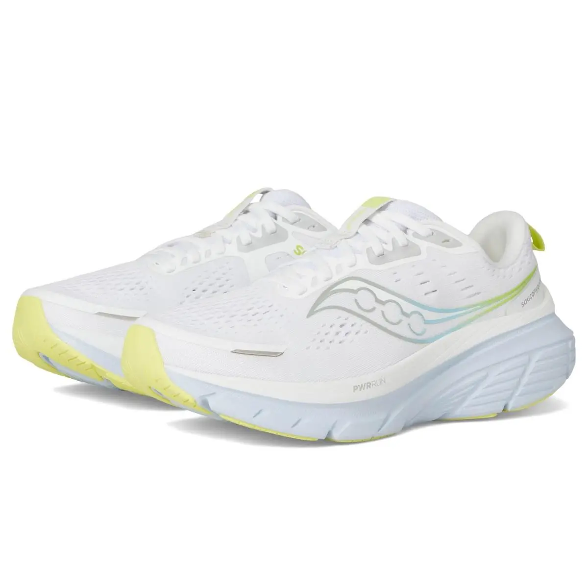 Saucony Women`s Guide 18 Sneaker White/ice Melt 12 Wide