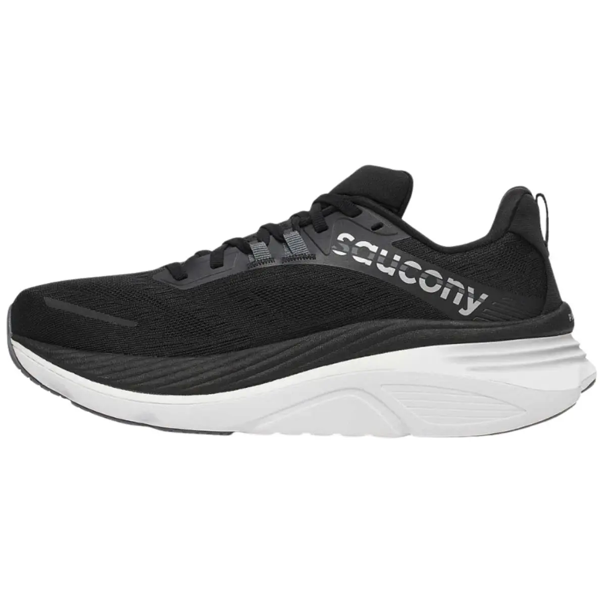 Saucony Women`s Hurricane 24 Sneaker Black/carbon 11 Wide