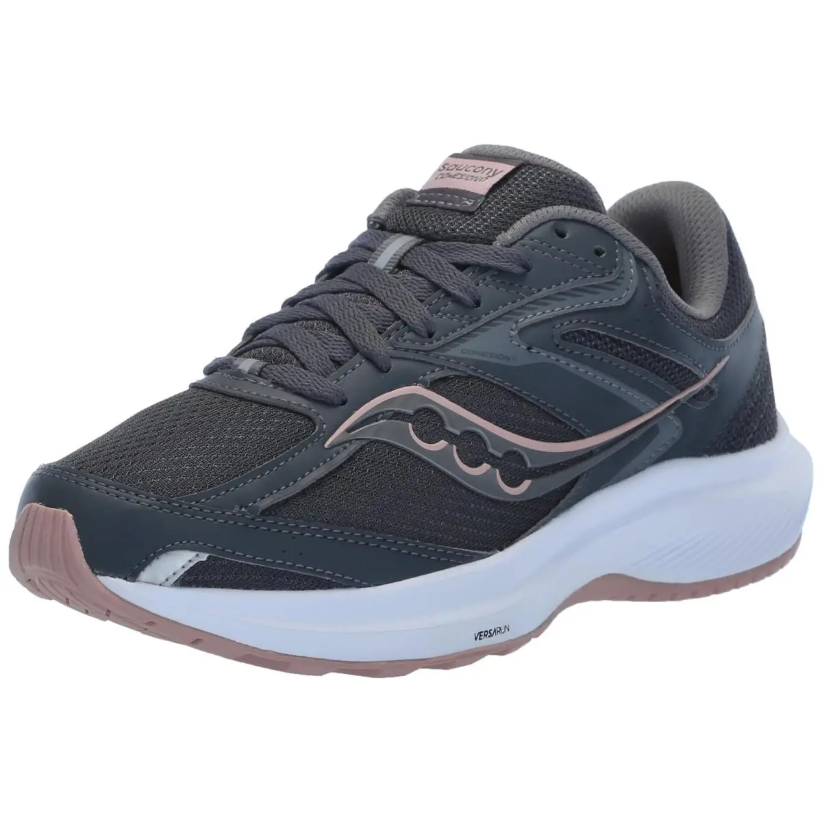 Saucony Women`s Cohesion 17 Running Shoe - Shadow/Lotus