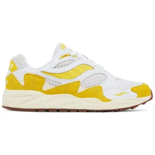 Saucony Grid Shadow 2 Men’s Size 11.5 White/yellow Shoes S70813-1 - White
