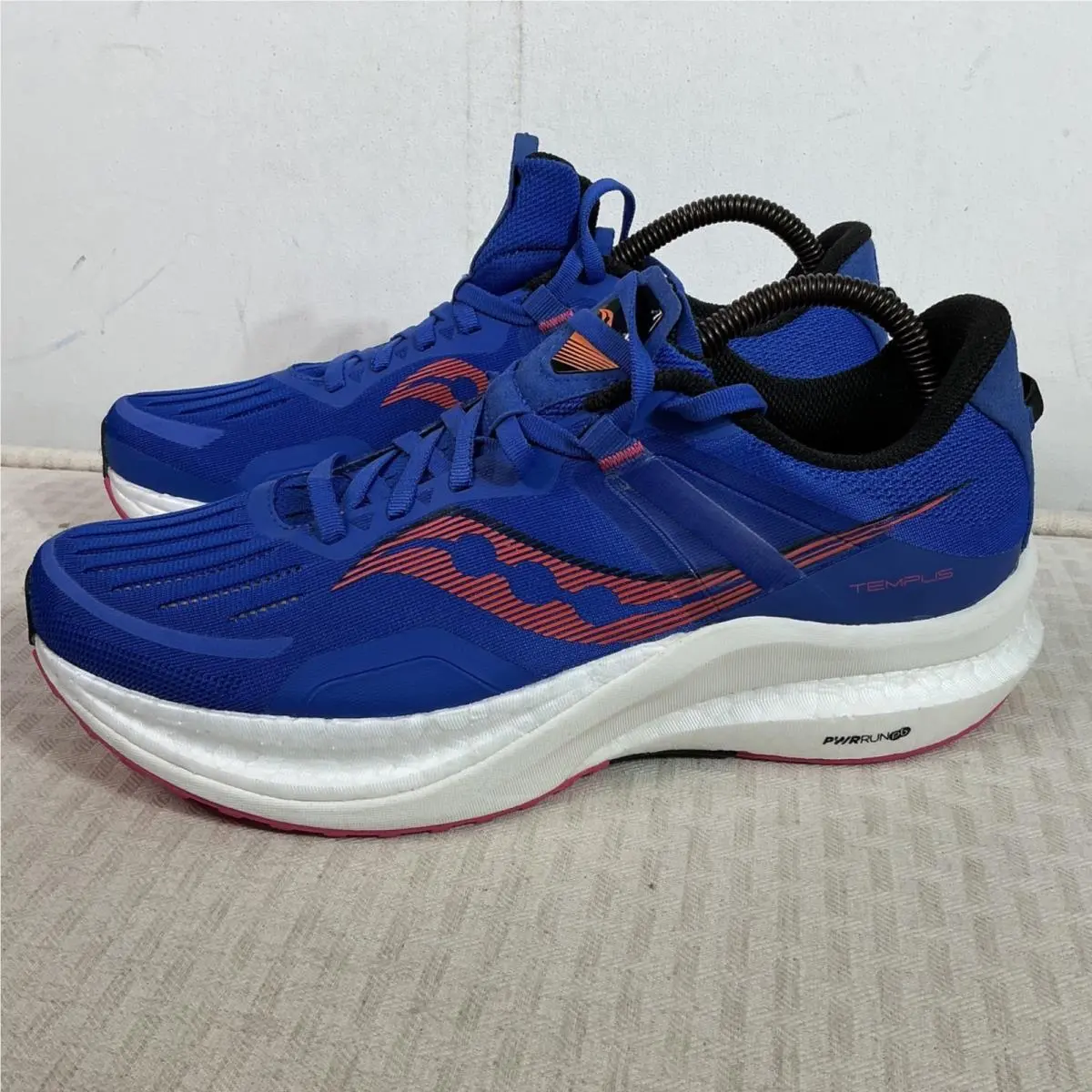Saucony Womens Size 12 Blue Tempus Running Shoes Pwrrun PB Cushioning
