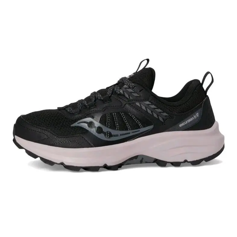 Saucony Excursion TR17 Trail Running Shoe Sneaker Black Rose Women`s 6W - Black