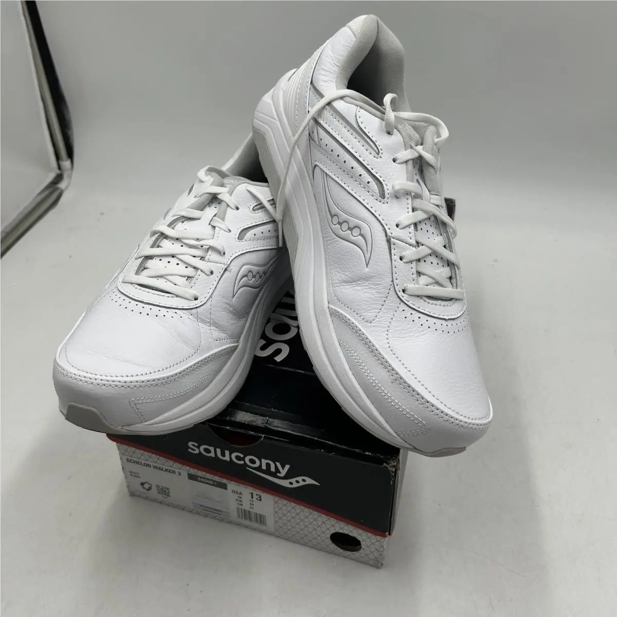 Saucony Men`s Echelon Walker 3 Walking Shoes White Size 13