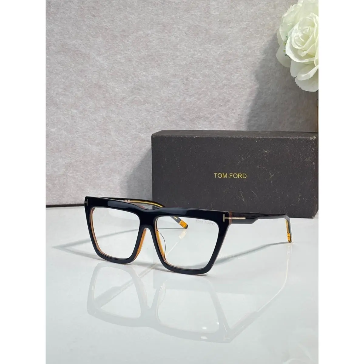 Tom Ford Sunglasses FT1110 01B Black Gold/clear 56-14-140mm with Case