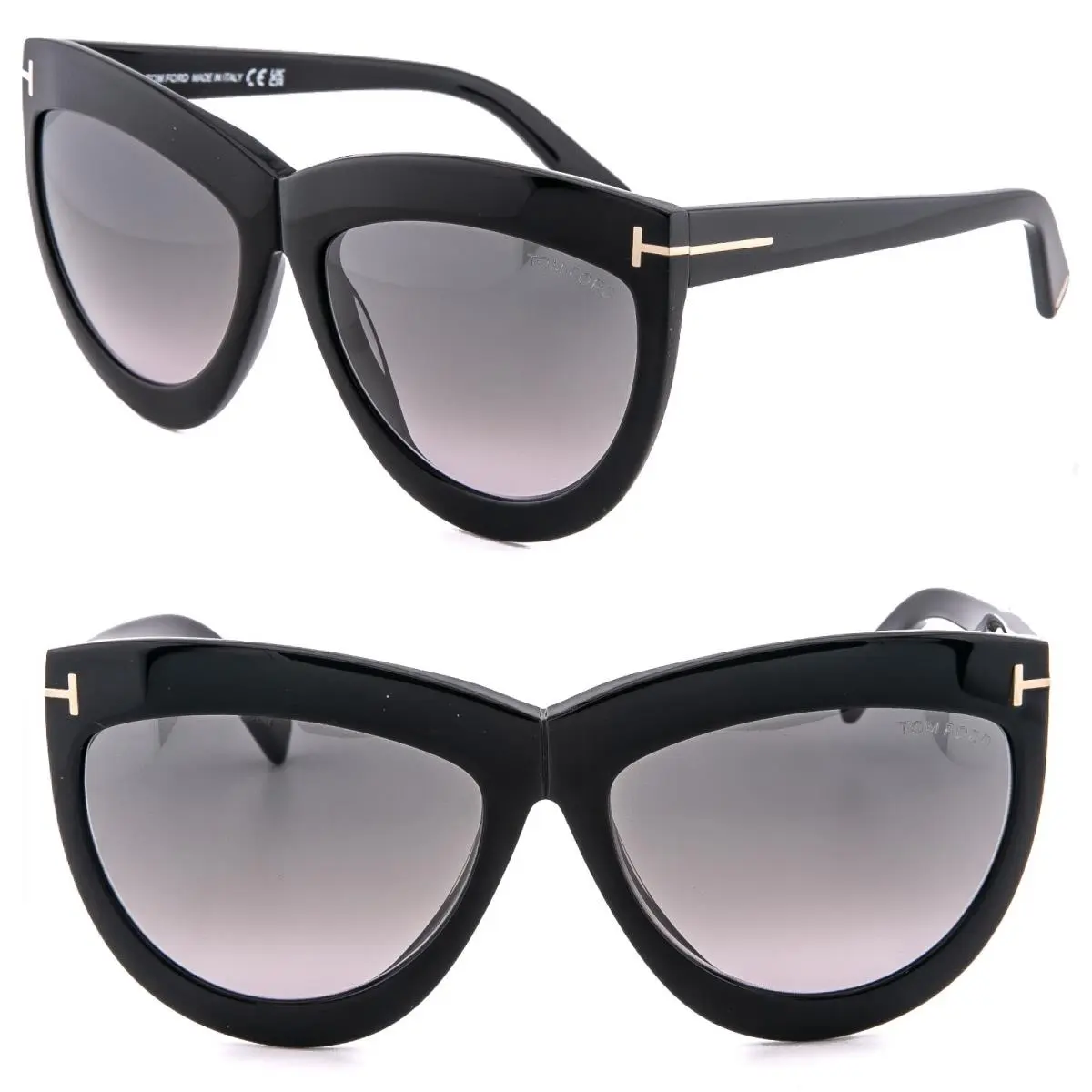Tom Ford Doris TF1112 01B Black Bold Infinity Oversized Sunglass 1112 FT1112