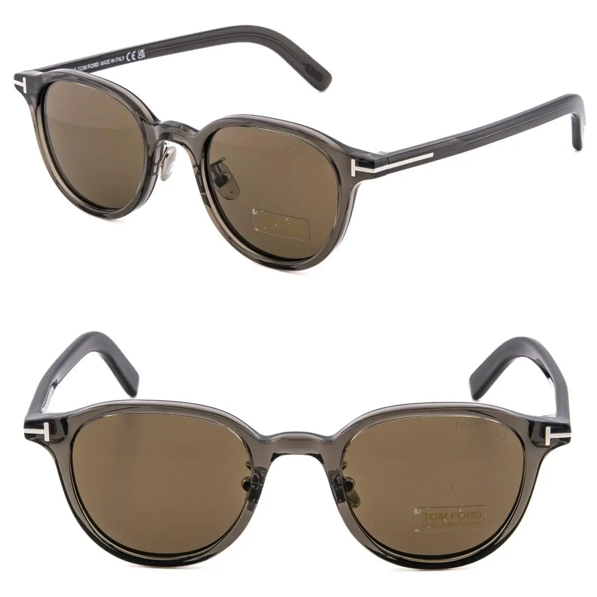 Tom Ford FT0977D 20J Gray Brown Classic Oval Sunglass 977 TF0977