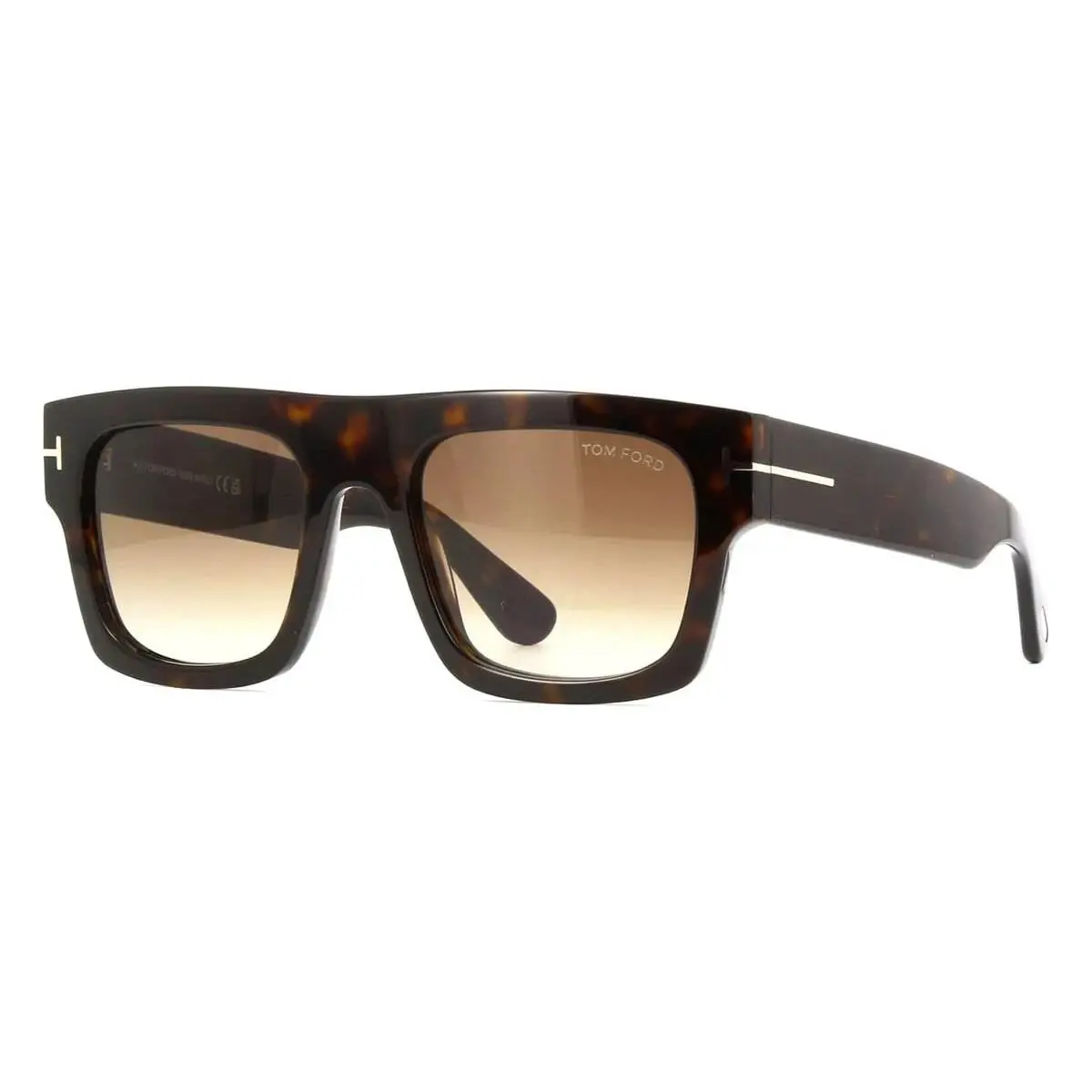 Tom Ford Fausto FT 0711 52F Dark Havana Brown Gradient Sunglasses TF711 52F 53mm