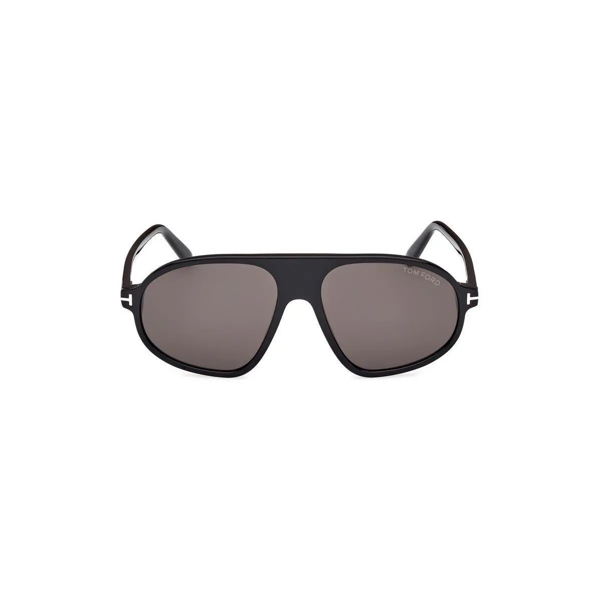 Tom Ford Men 58mm Pilot Sunglasses Shiny Black / Smoke