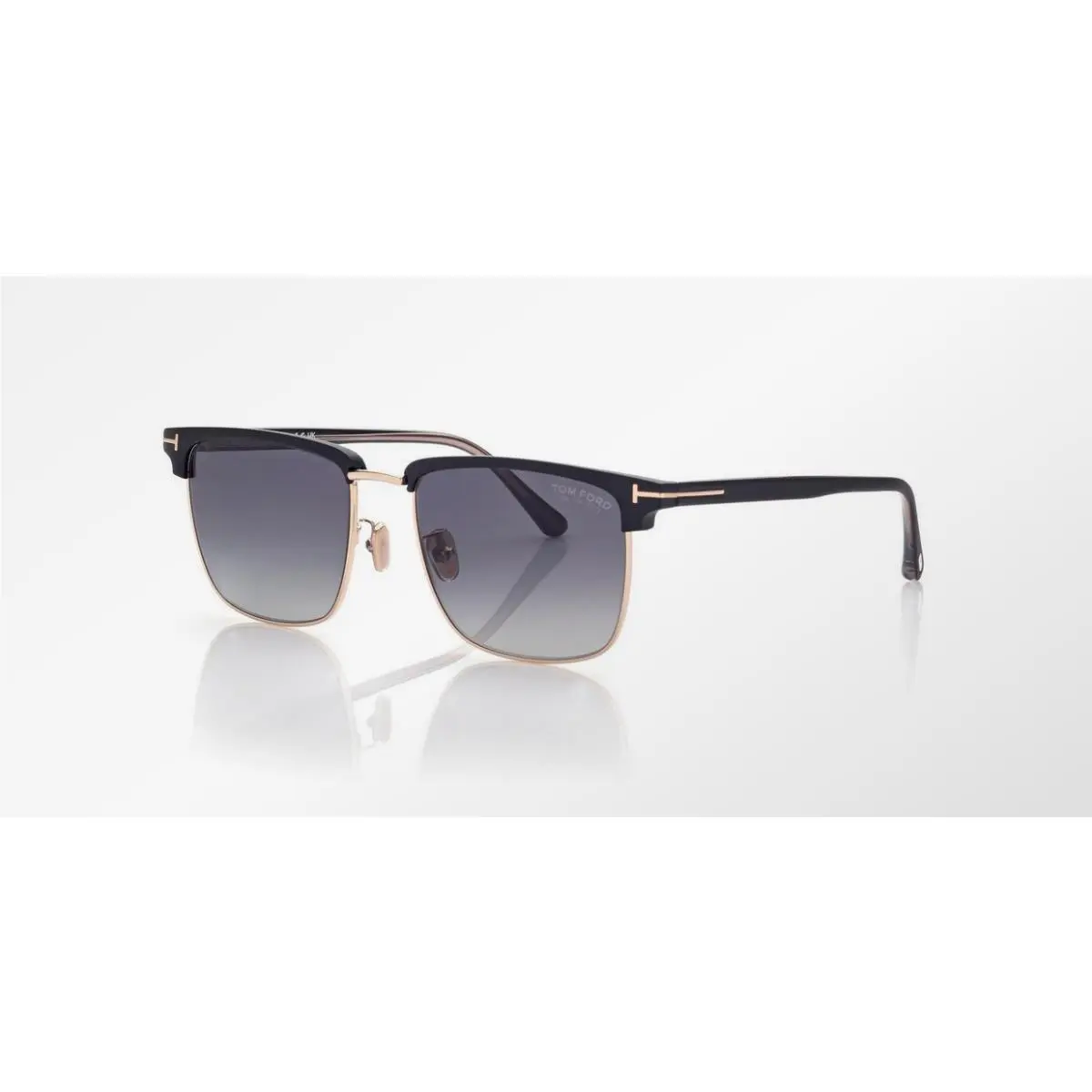 Tom Ford FT997-H 02D Hudson Polarized Sunglasses Black / Green Classic Aviator