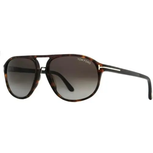 Tom Ford Jacob TF 0447 52P Pilot Sunglasses Dark Havana /smoke Gradient Lens