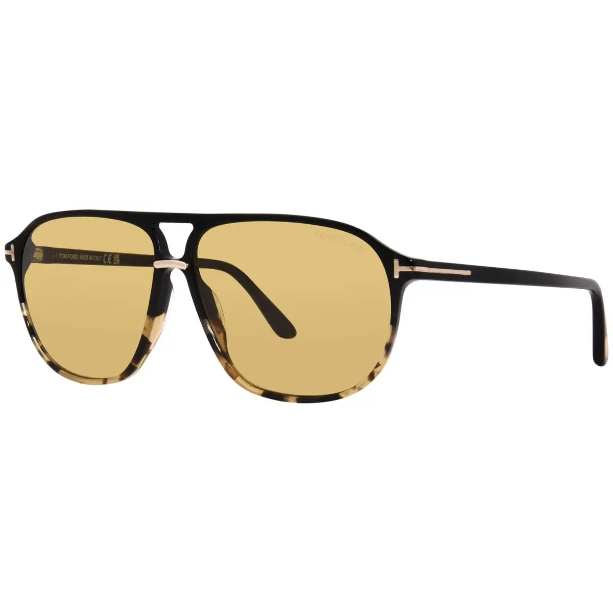 Tom Ford Bruce TF1026 05E Sunglasses Men`s Shiny Tokyo Tortoise/black/brown 61mm