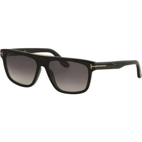 Tom Ford Cecilio 02 FT0628 01B Shiny Black Gradient Smoke 57mm Men`s Sunglasses