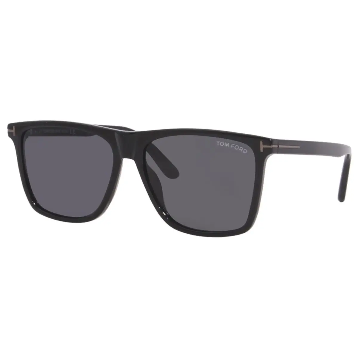 Tom Ford Fletcher TF832-N 01A Sunglasses Men`s Shiny Black/smoke Lenses 57mm