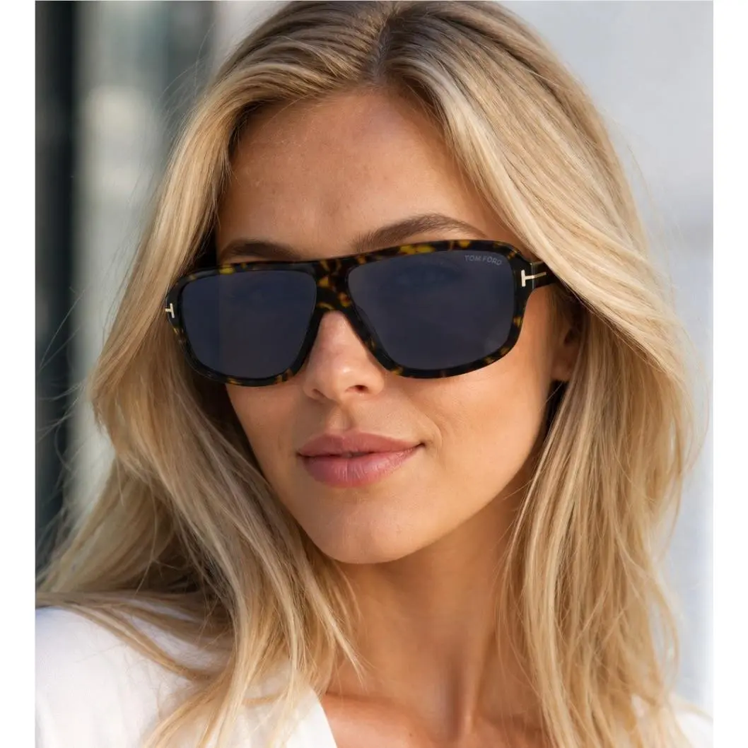 Tom Ford TF 1335 William-02 Sunglasses 52V Havana / Green Lenses 63