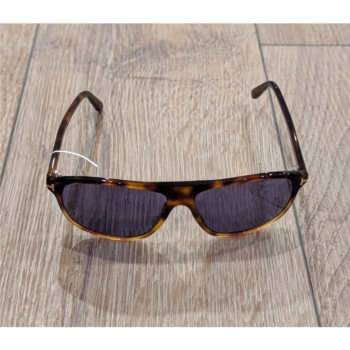 Mens Tom Ford Prescott 60mm Square Sunglasses Blonde Havana/blue