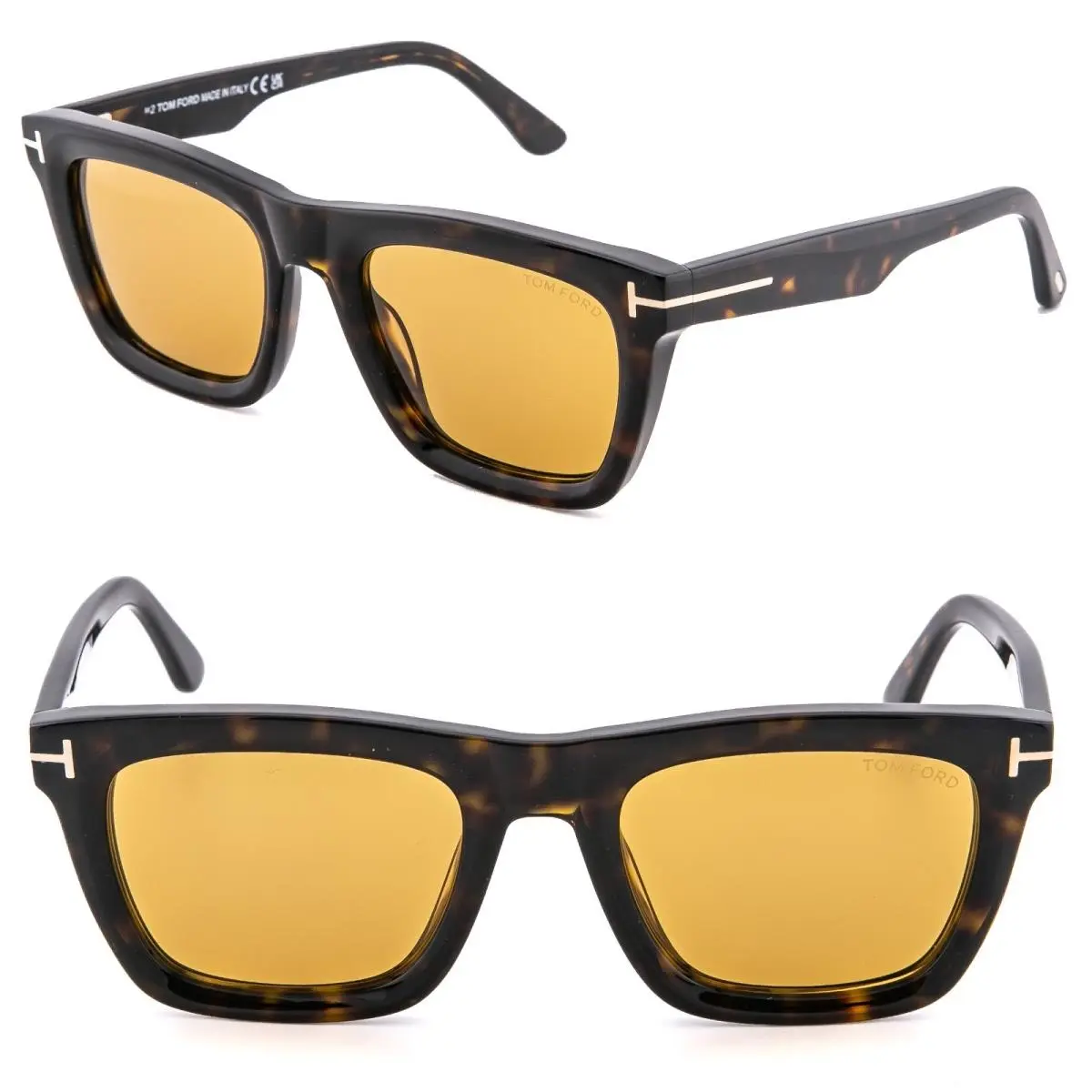 Tom Ford Lelio TF1207 52E Brown Havana Classic Unisex Sunglasses 1207 FT1207