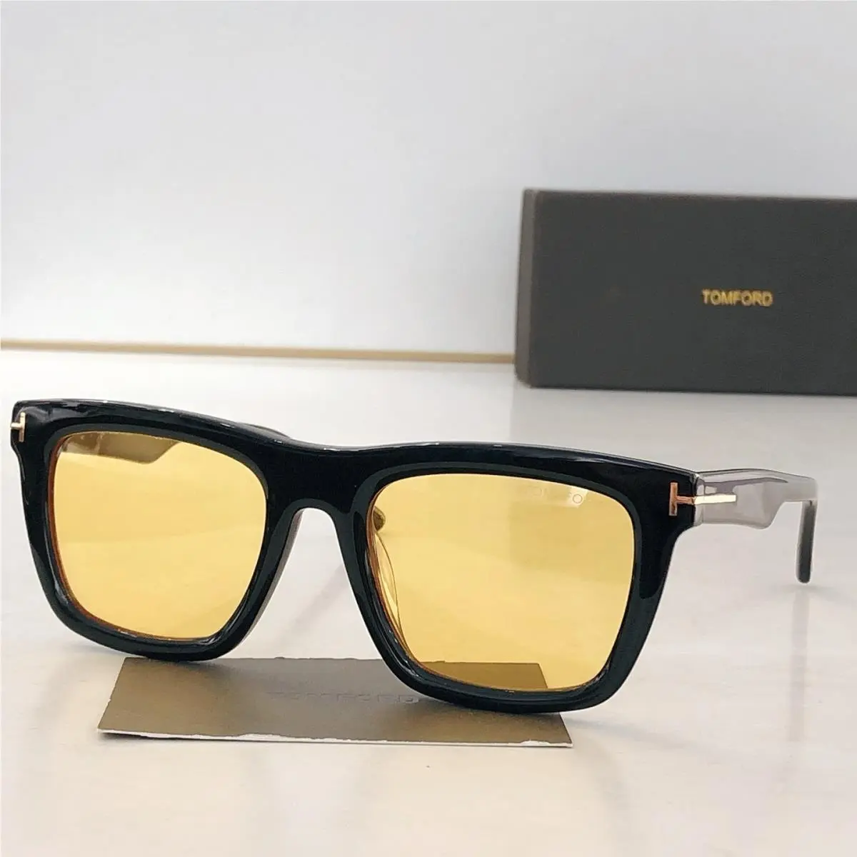 Tom Ford Lelio Sunglasses FT1207 Black/yellow 52-21-145mm with Case