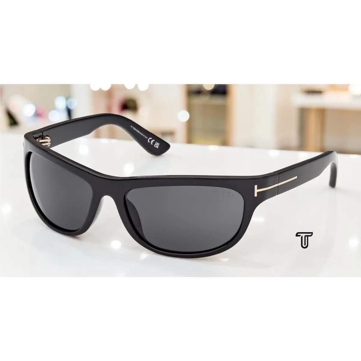Tom Ford FT1363 01A Anders 02 Shiny Black Smoke 62 mm Men`s Sunglasses
