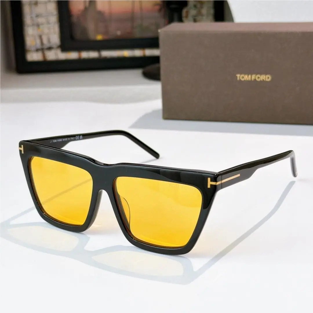 Tom Ford Sunglasses FT1110 01B Black/yellow 56-14-140mm with Case