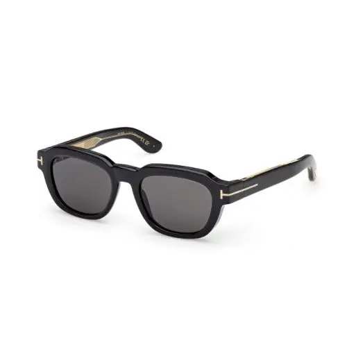 Tom Ford Icon FT1226 01A Shiny Black/smoke 52mm Men`s Sunglasses