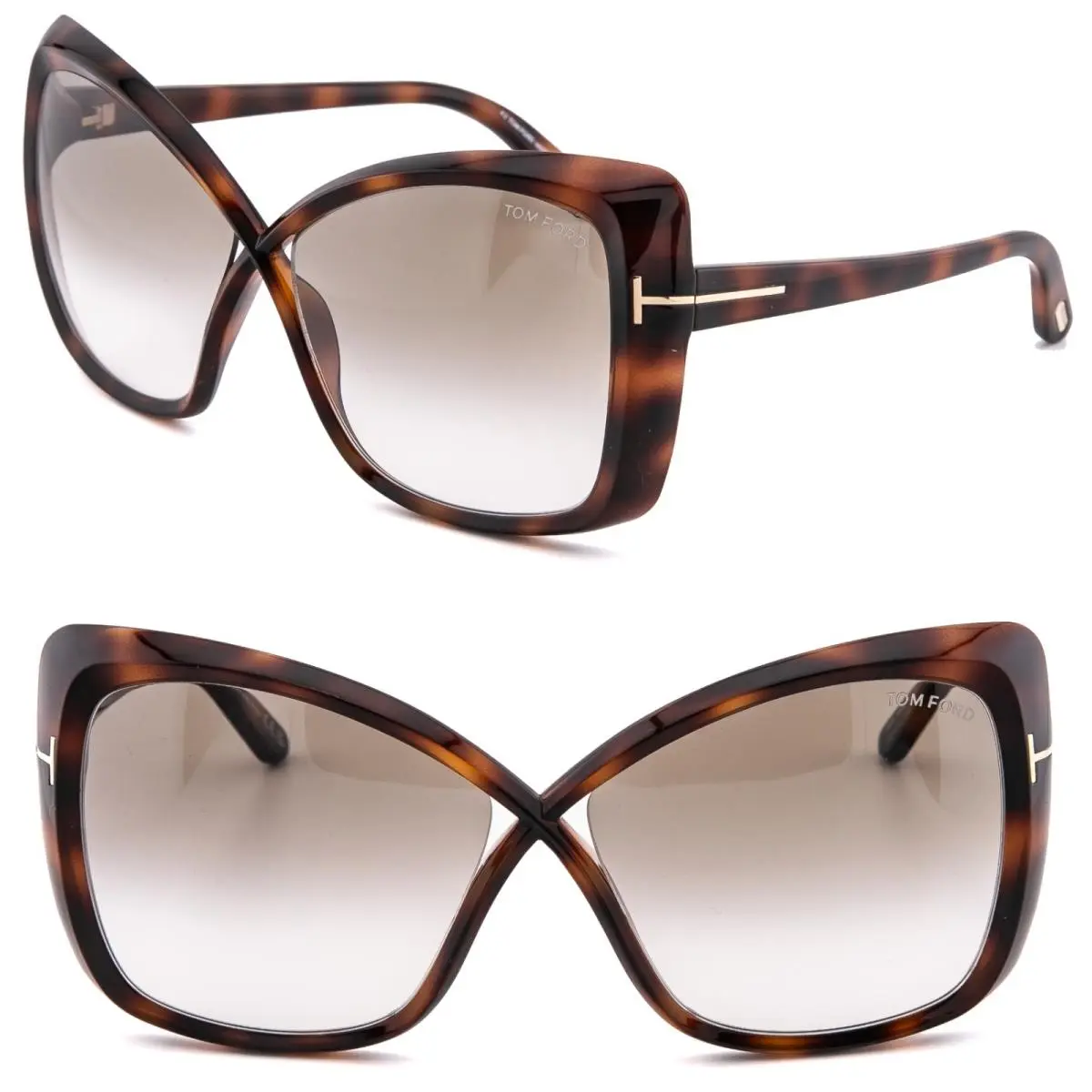 Tom Ford Jasmin TF0943 53F Brown Infinity Oversized Mask Sunglass 0943 FT0943