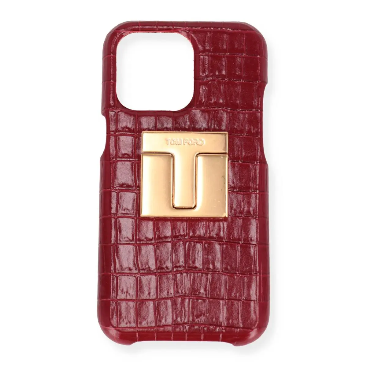 Tom Ford Mens Dark Red Phone Accessory