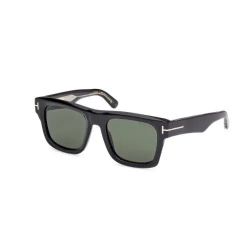 Tom Ford Icon FT1200 01N Shiny Black/green 53mm Men`s Sunglasses