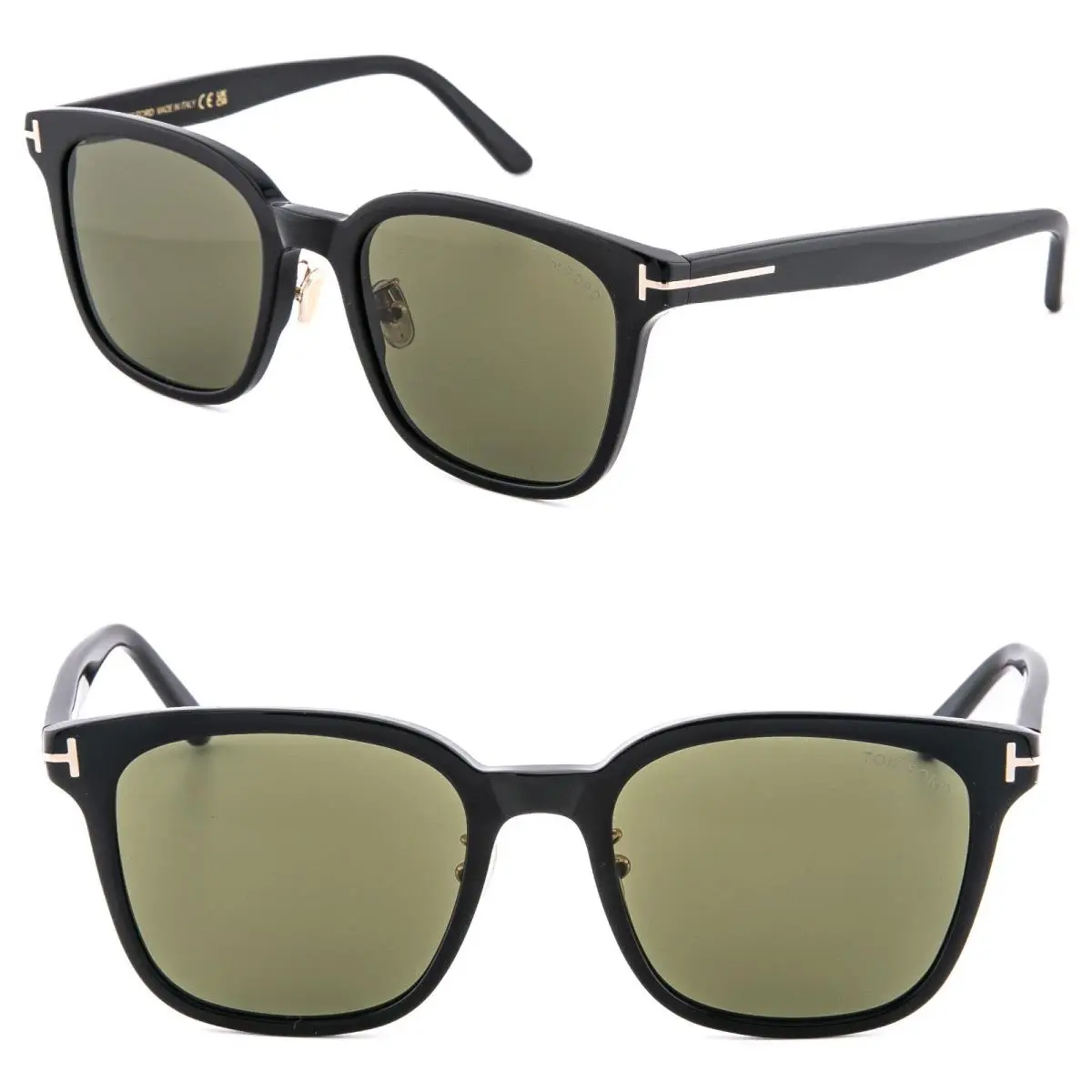 Tom Ford FT1135K 01N Black Green Classic Unisex Sunglass 1135 TF1135