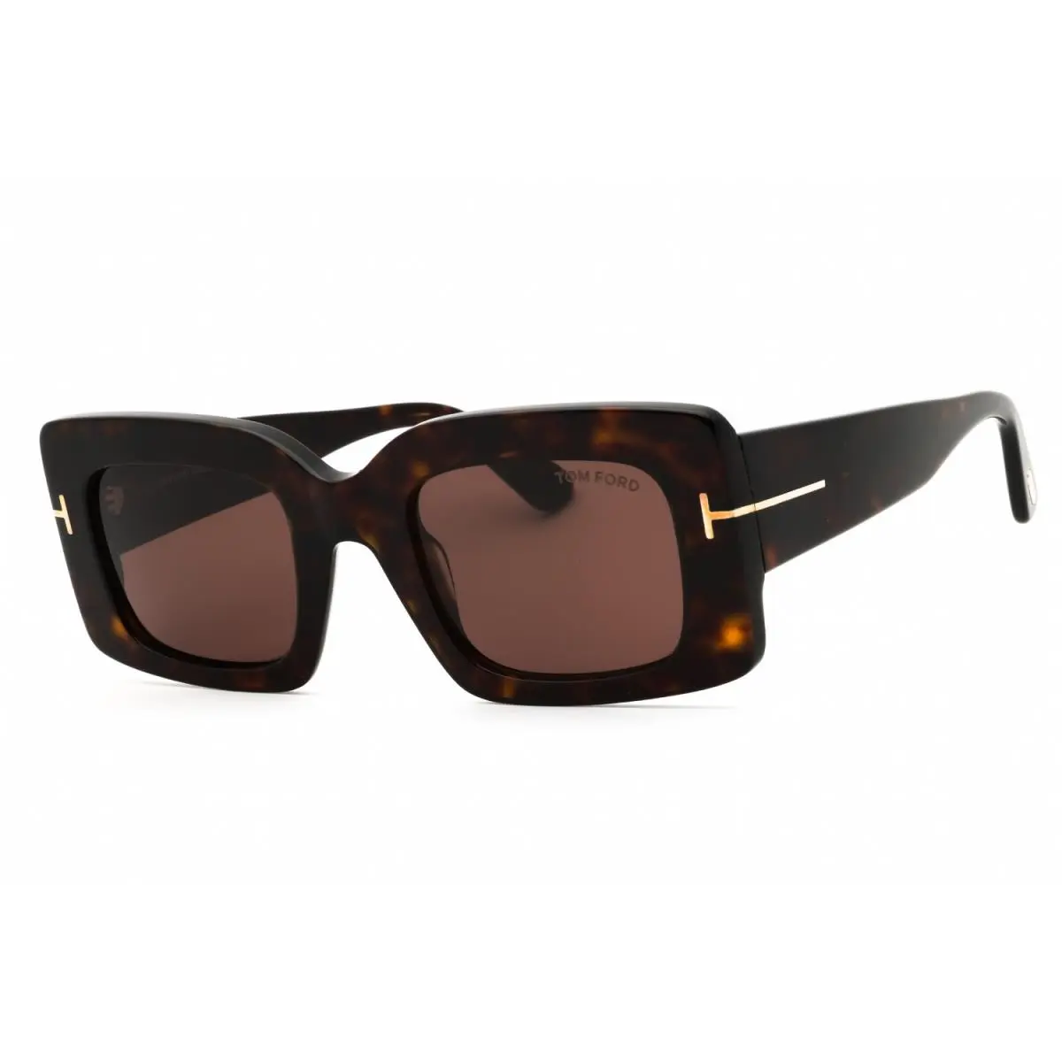 Tom Ford FT1188 52E Brigitta Acetate Dark Havana Brown 50 mm Women`s Sunglasses