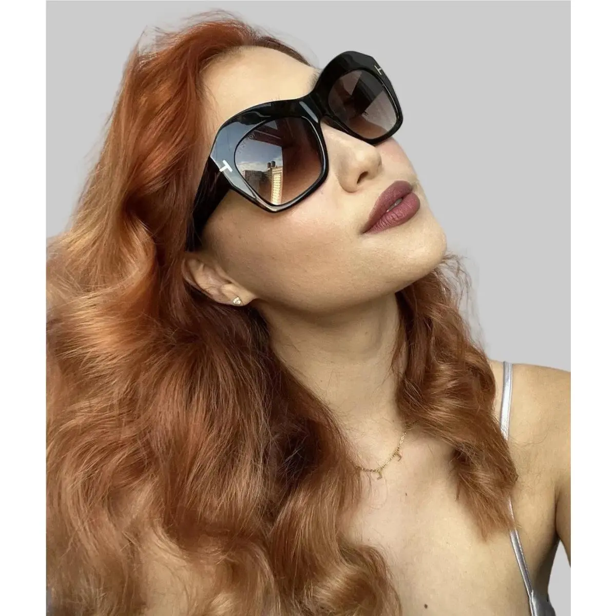Tom Ford TF 534 52F Emmanuelle Tortoise Oversized Women`s Sunglasses