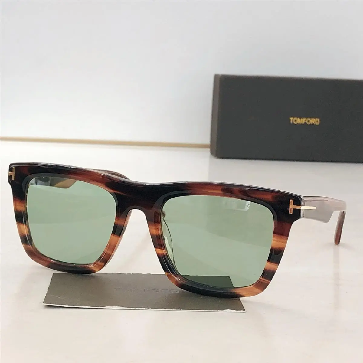Tom Ford Lelio Sunglasses FT1207 Havana/green 52-21-145mm with Case