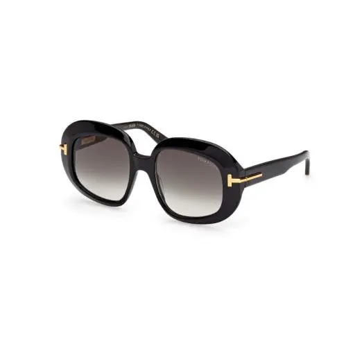 Tom Ford Icon FT1237 01B Shiny Black/ Gradient Smoke 53mm Women`s Sunglasses