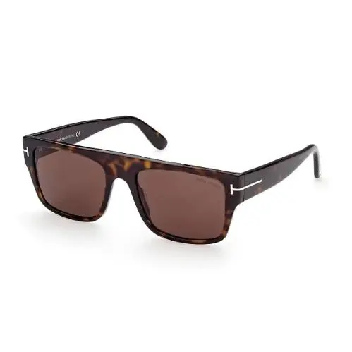 Tom Ford Dunning-02 Sunglasses FT0907 Shinny Dark Havana/brown Lenses Unisex