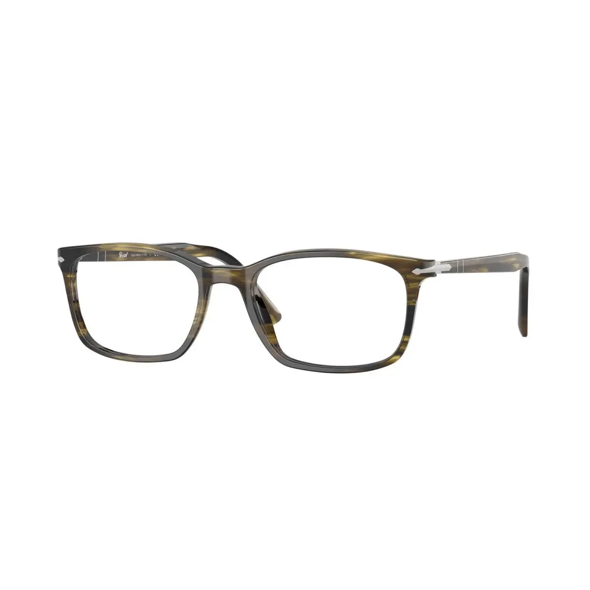 Persol PO3189V 1237 Striped Black Olive Green Clear 53 mm Men`s Eyeglasses