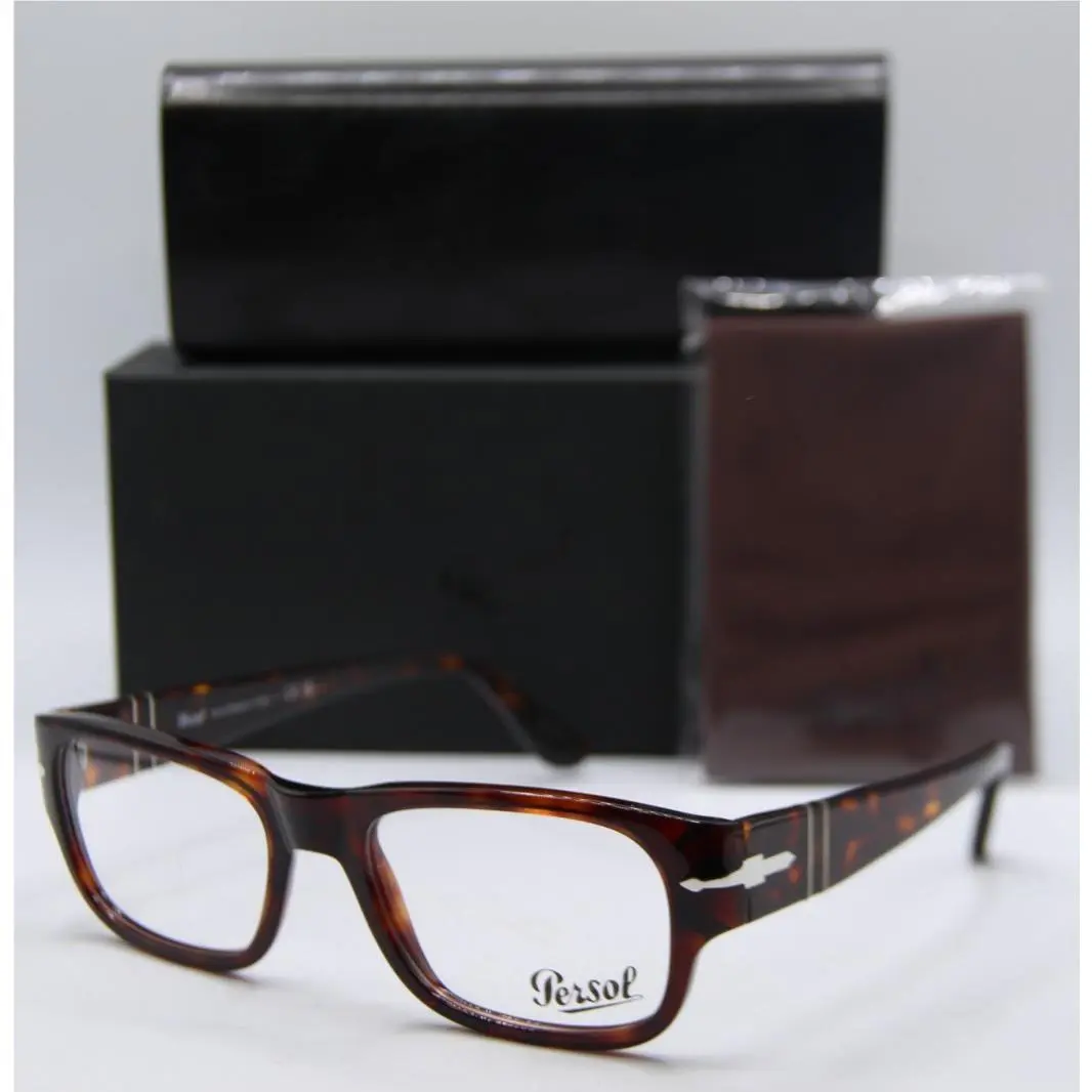 Persol P 3324-V 24 Havana Silver Frames Eyeglasses 54-20