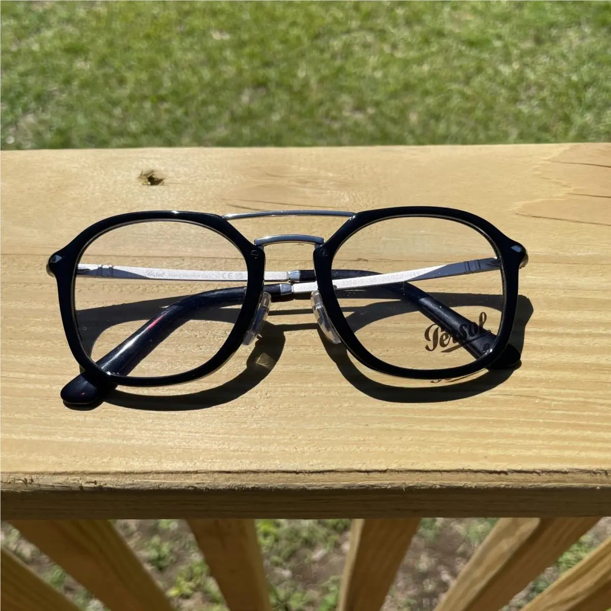Persol PO3352V 95 Unisex Round Eyeglasses - Black /demo Lens 145-51-22mm