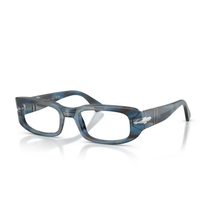 Persol 0PO3388V 1234 Striped Blue and Grey/clear 53mm Men`s Eyeglasses