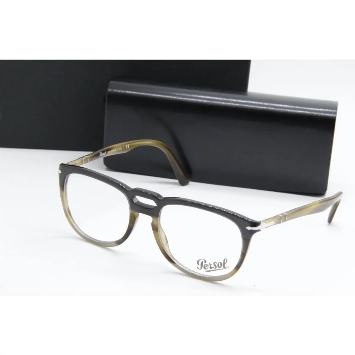 Persol P 3278-V 1135 Brown Olive Eyeglasses W Case 53-18