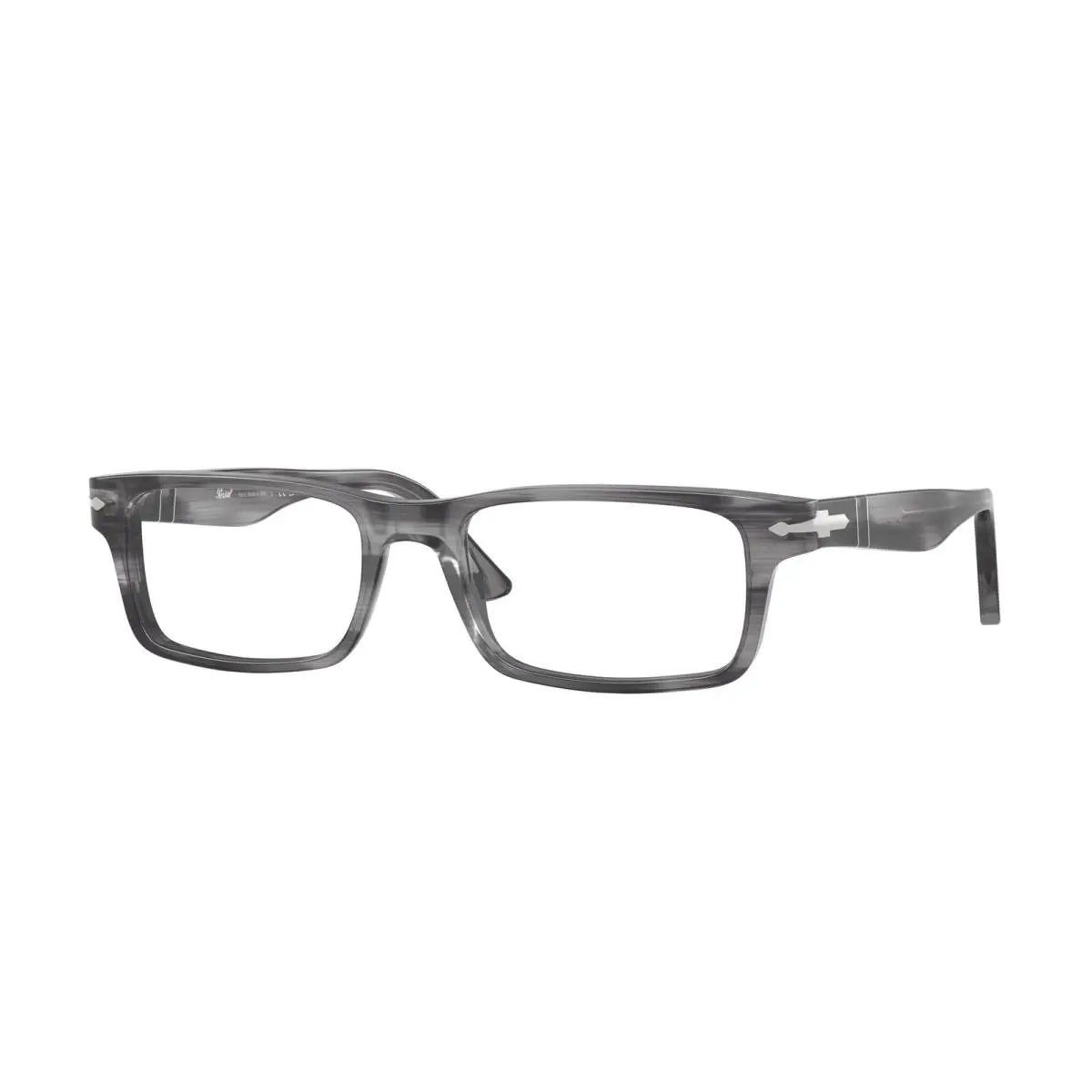 Persol PO3050V 1192 Striped Grey Clear 55 mm Men`s Eyeglasses