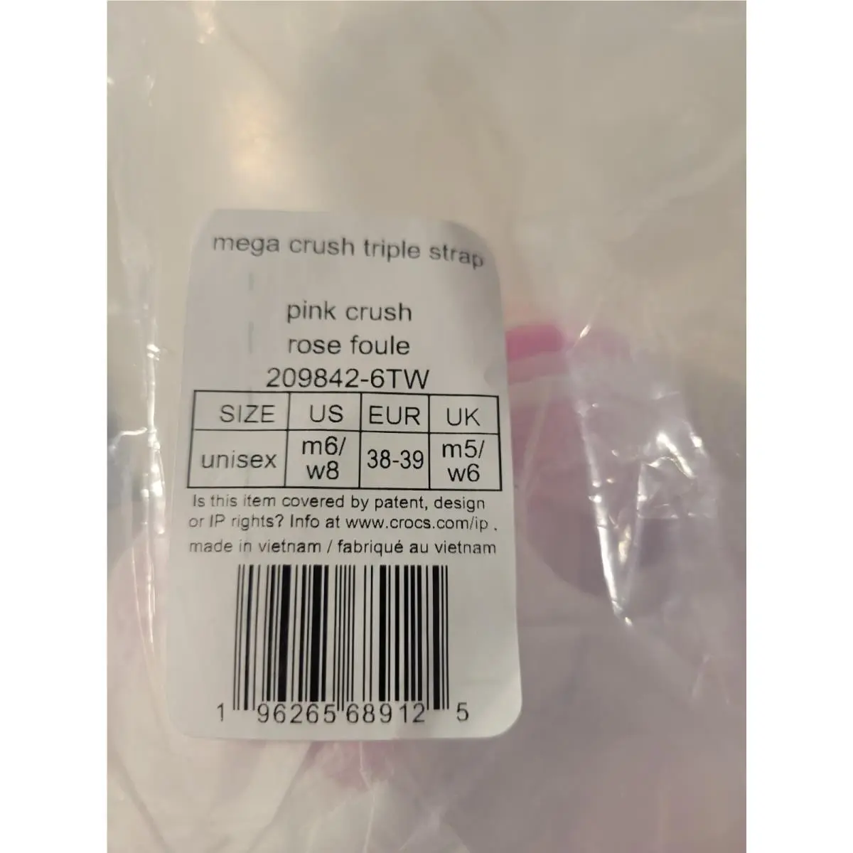 Crocs shoes - Mega Crush Tripple strap - Mega Crush Tripple strap - Pink 0