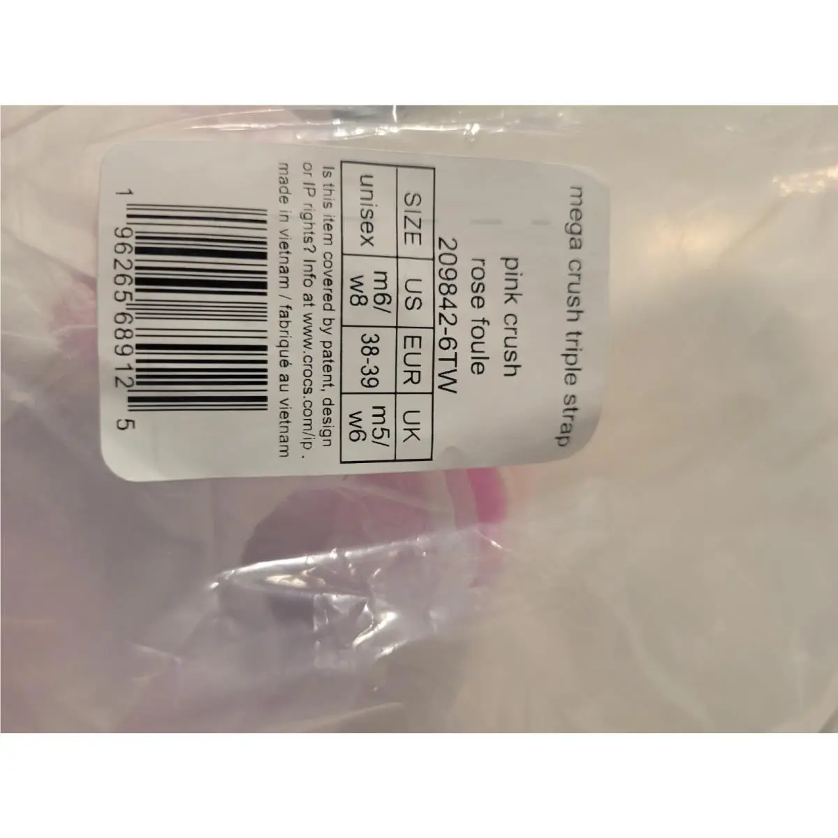 Crocs shoes - Mega Crush Tripple strap - Mega Crush Tripple strap - Pink 1