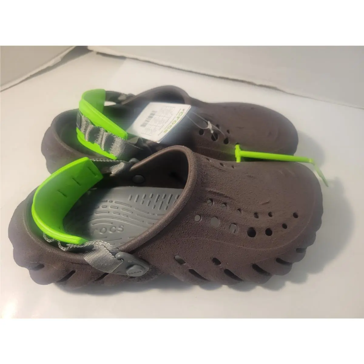 Crocs Men`s Echo Sandstorm Slip On Clogs Coffee Brown 210482-2EW Size 8