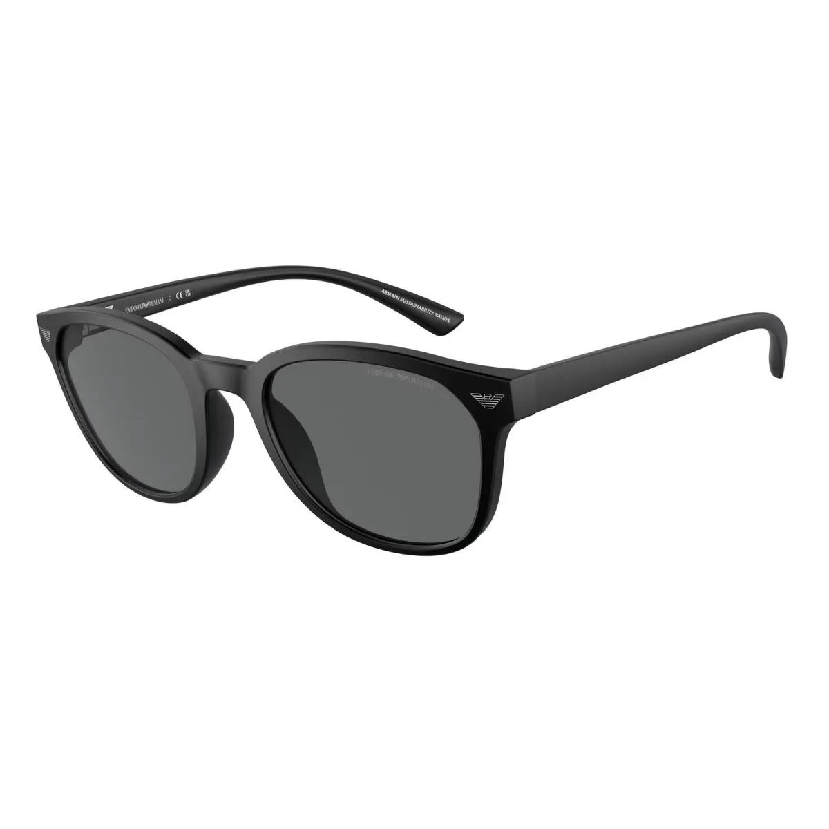 Emporio Armani EA4225U 500187 Matte Black Dark Grey 53 mm Men`s Sunglasses