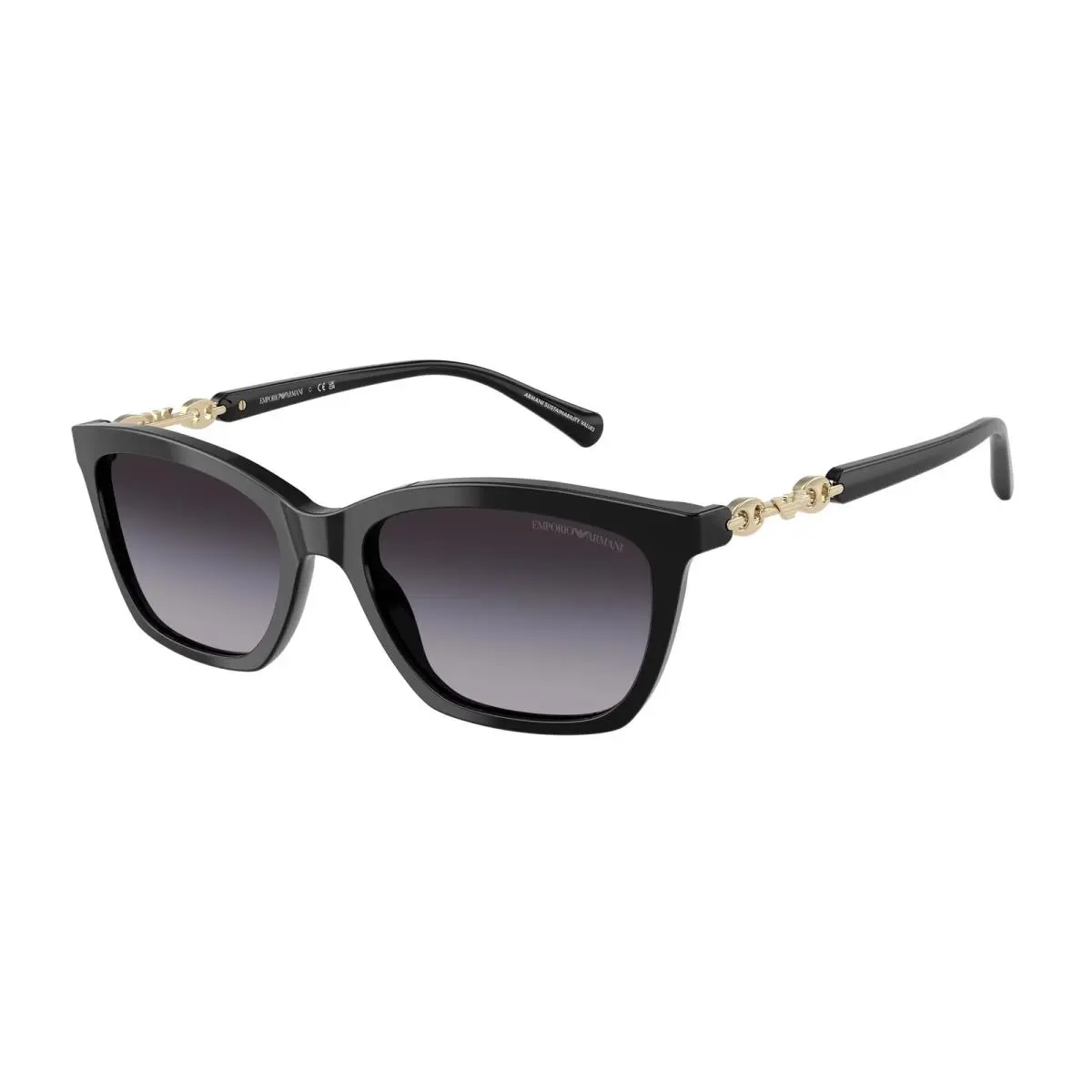 Emporio Armani EA4238 50178G Shiny Black Grey Gradient 54 mm Women`s Sunglasses