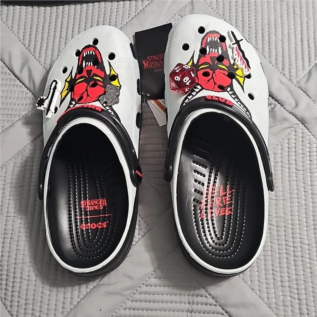 Crocs shoes - crocs STRANGER THINGS Hellfire Classic Clog - White/Multi (UPC: 198445264009) 5