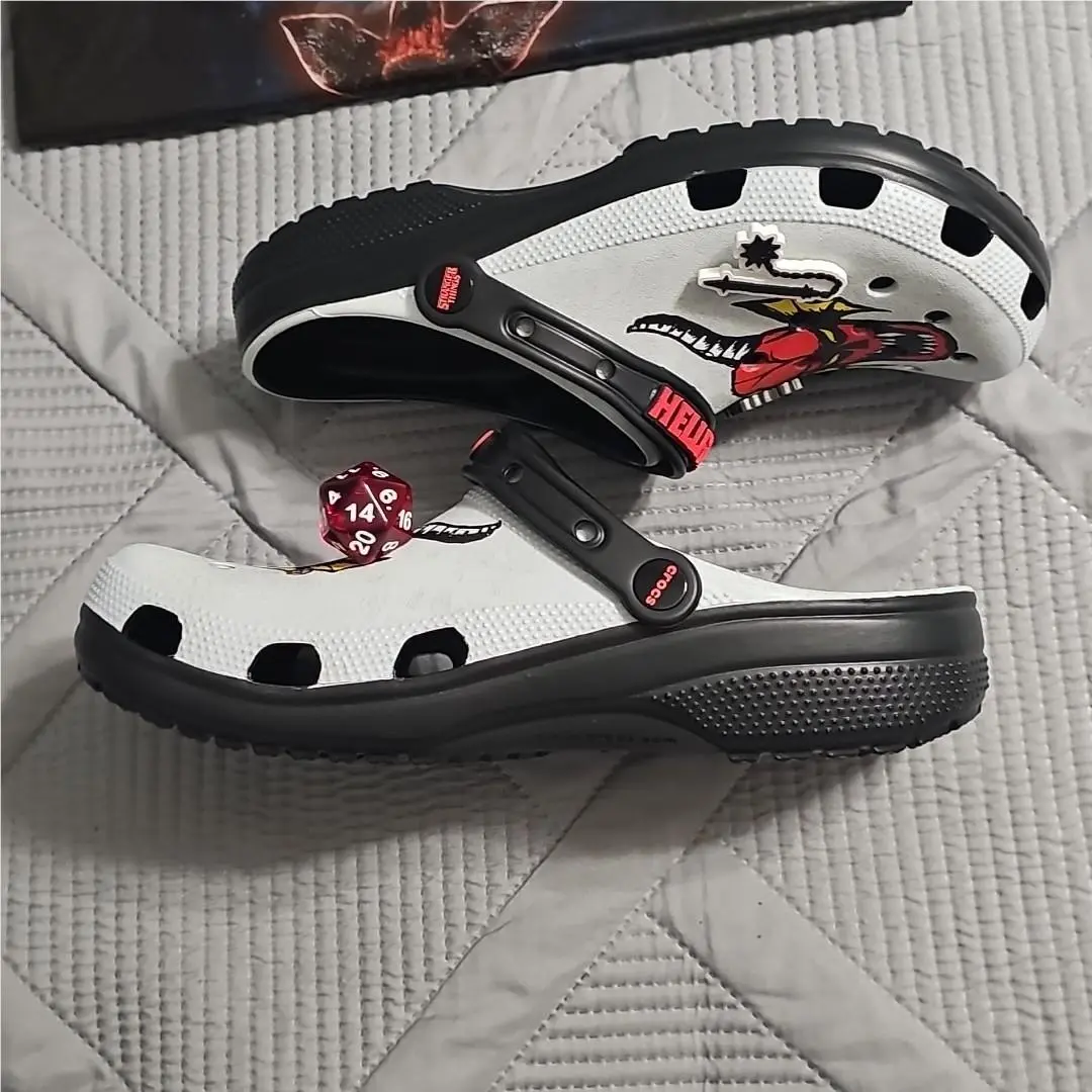 Crocs shoes - crocs STRANGER THINGS Hellfire Classic Clog - White/Multi (UPC: 198445264009) 8